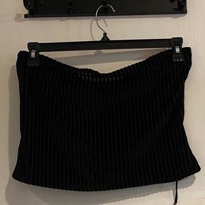 Sheer lined black tube top